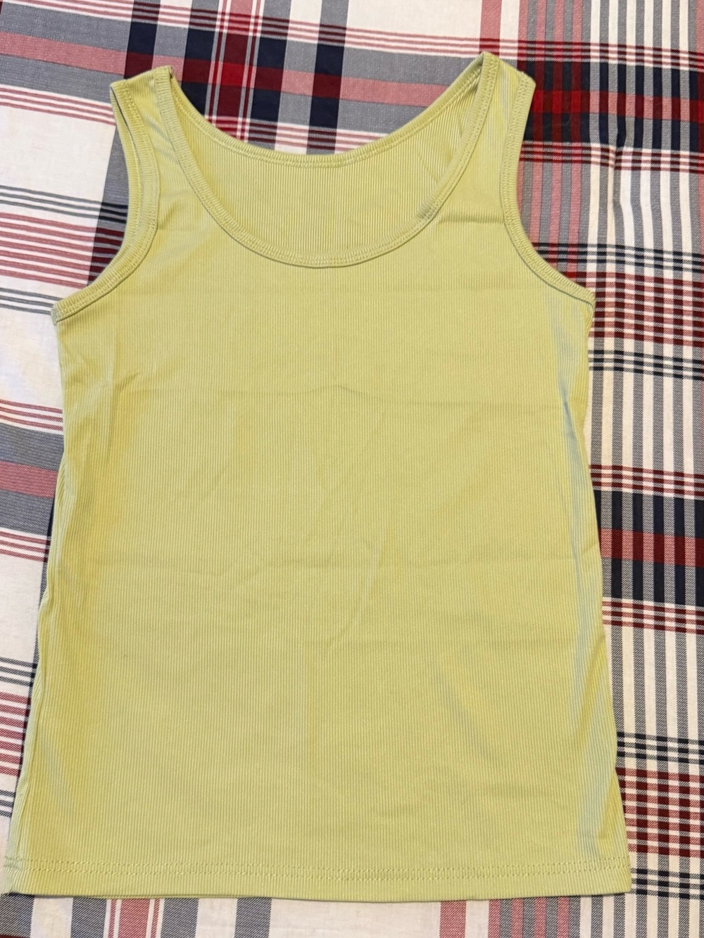 Yellow Ribbed Tank Top - Picture 2 of 4